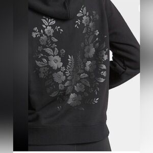 Athleta Black Marais Limited Edition Textured Lace Hoodie size XS